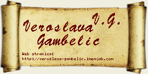 Veroslava Gambelić vizit kartica
